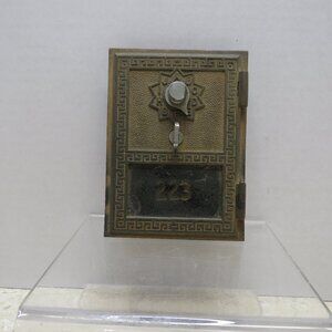 VTG 1957 Corbin Combination Post Office Box Door & Frame Brass #223
